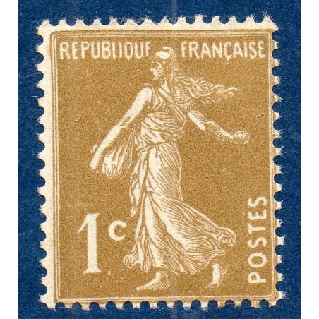 Timbre France Yvert No 277A Semeuse Fond plein bistre olive neuf **