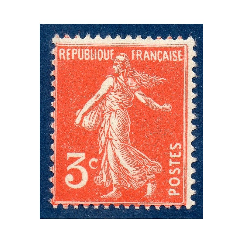 Timbre France Yvert No 278A Semeuse fond plein Rouge Orange neuf **