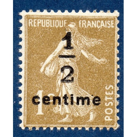 Timbre France Yvert No 279A Semeuse fond plein surchargée bistre olive neuf **