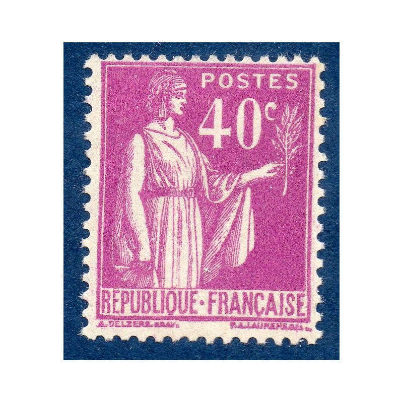 Timbre France Yvert No 281 Type paix lilas neuf **