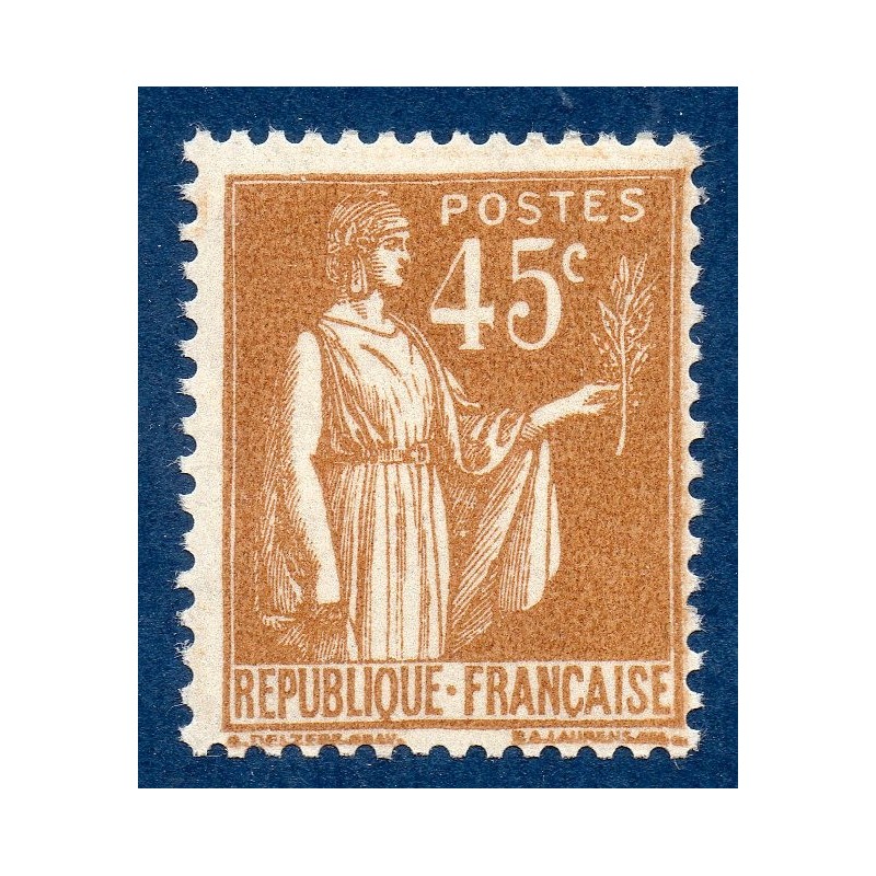 Timbre France Yvert No 282 Type paix bistre neuf **