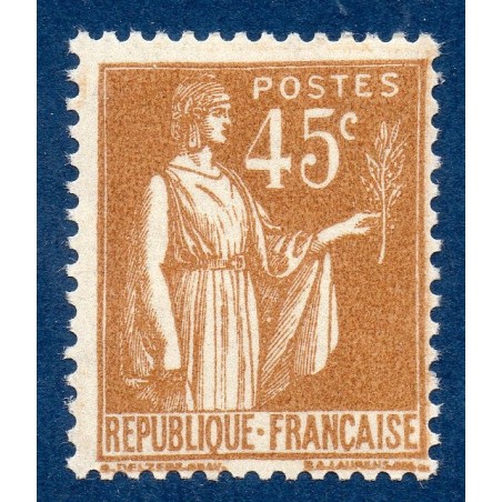 Timbre France Yvert No 282 Type paix bistre neuf **