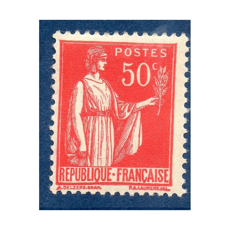 Timbre France Yvert No 283 Type paix Rose rouge neuf **