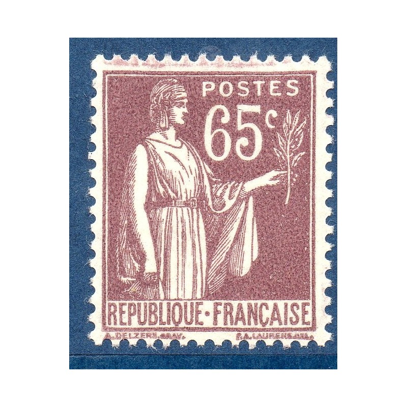 Timbre France Yvert No 284 Type paix Violet Brun neuf **