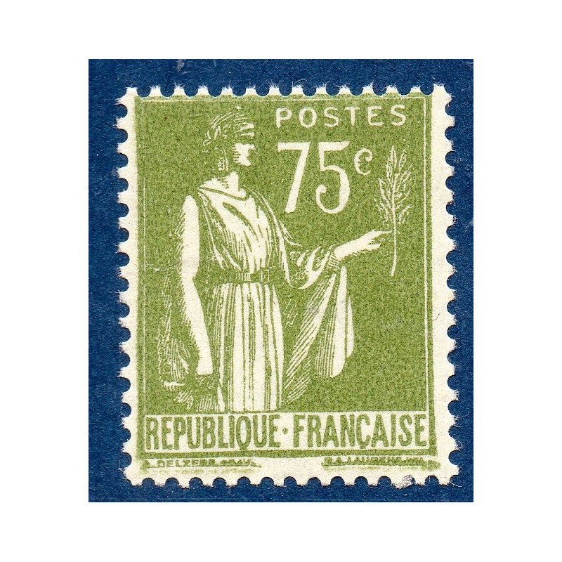 Timbre France Yvert No 284A Type paix Olive clair neuf **