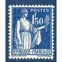 Timbre France Yvert No 288 Type paix Bleu neuf **