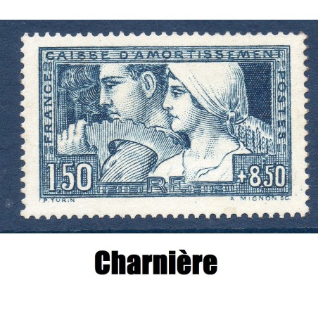 Timbre France Yvert No 252b Le travail type III neuf * avec charnière