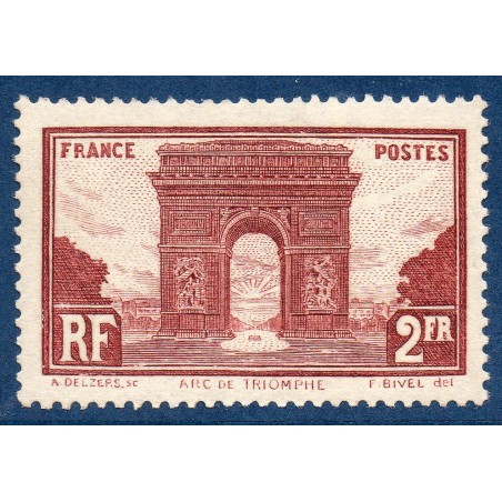 Timbre France Yvert No 258  Arc de triomphe neuf **