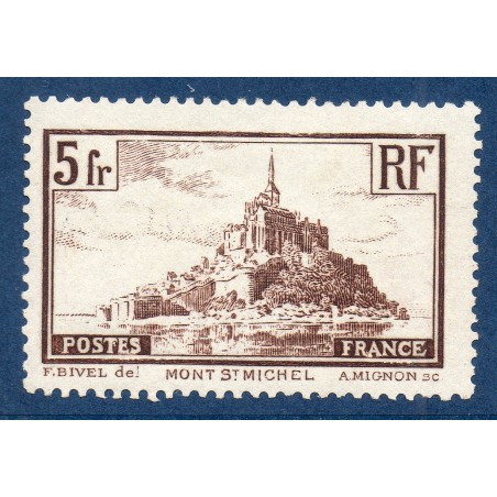 Timbre France Yvert No 260a Mont Saint-Michel Type I neuf **