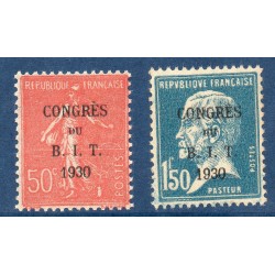 Timbre France Yvert No 264-265 Congrès du BIT neuf **