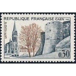 Timbre France Yvert No 1389 Caen, 36e Congrés de la fédération des sociétés philatéliques