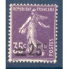 Timbre France Yvert No 218 Semeuse fond plein surchargée violet neuf **