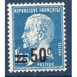 Timbre France Yvert No 222 Pasteur surchargé Bleu neuf **