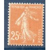 Timbre France Yvert No 235 type Semeuse Fond plein Jaune-brun neuf **