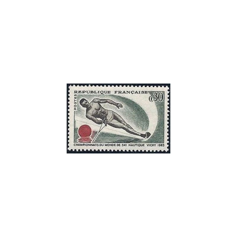 Timbre France Yvert No 1395 Vichy Ski nautique, championnat du monde