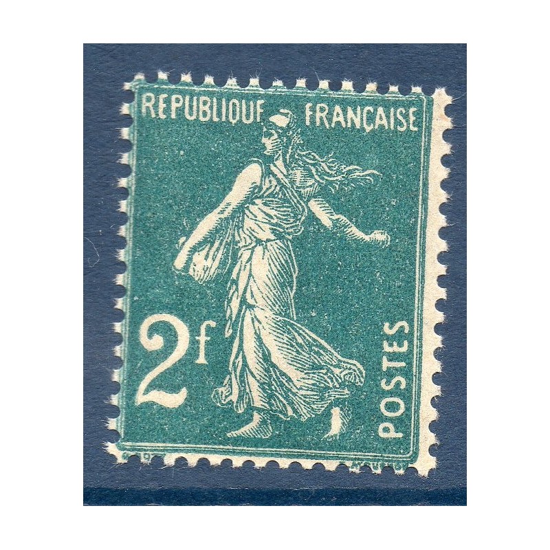 Timbre France Yvert No 239 type Semeuse Fond plein vert bleu neuf **