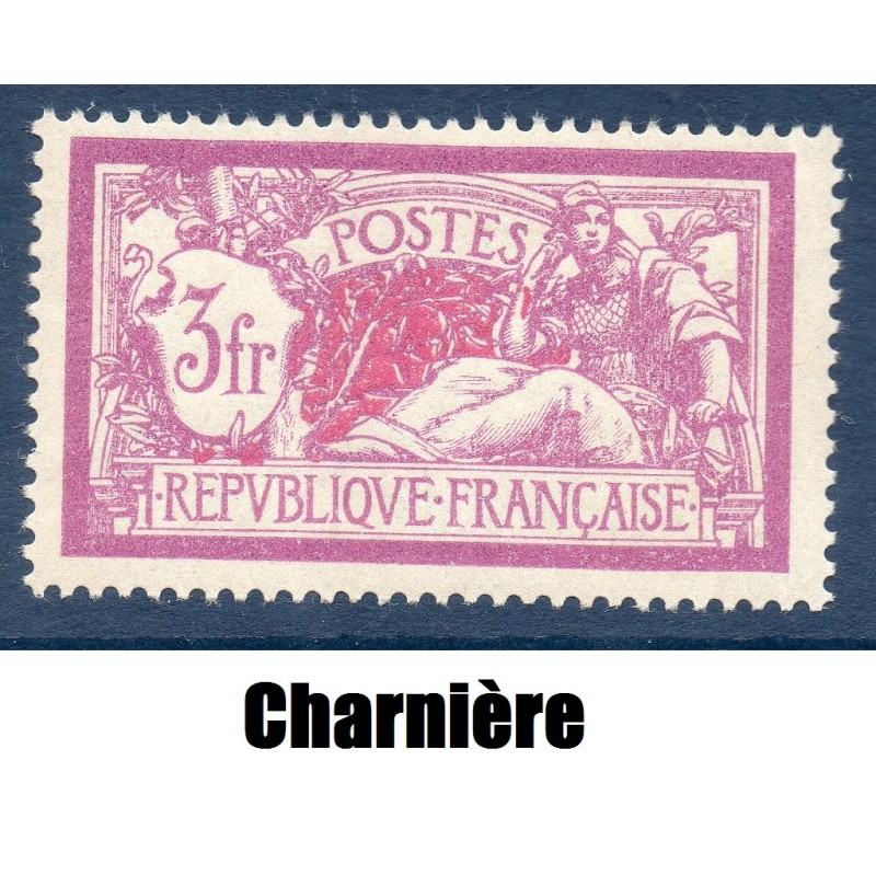 Timbre France Yvert No 240 type Merson lilas et Carmin neuf * avec charnière