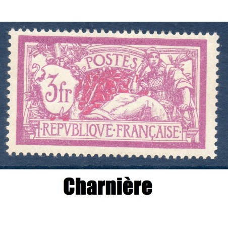 Timbre France Yvert No 240 type Merson lilas et Carmin neuf * avec charnière