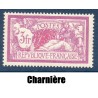 Timbre France Yvert No 240 type Merson lilas et Carmin neuf * avec charnière