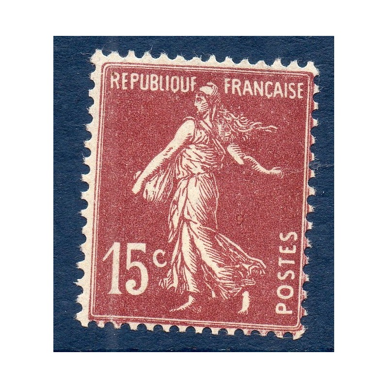 Timbre France Yvert No 189 Semeuse fond plein 15ct brun lilas neuf **