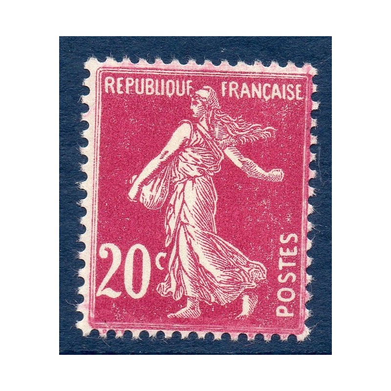 Timbre France Yvert No 190 Semeuse fond plein 20ct lilas rose neuf **