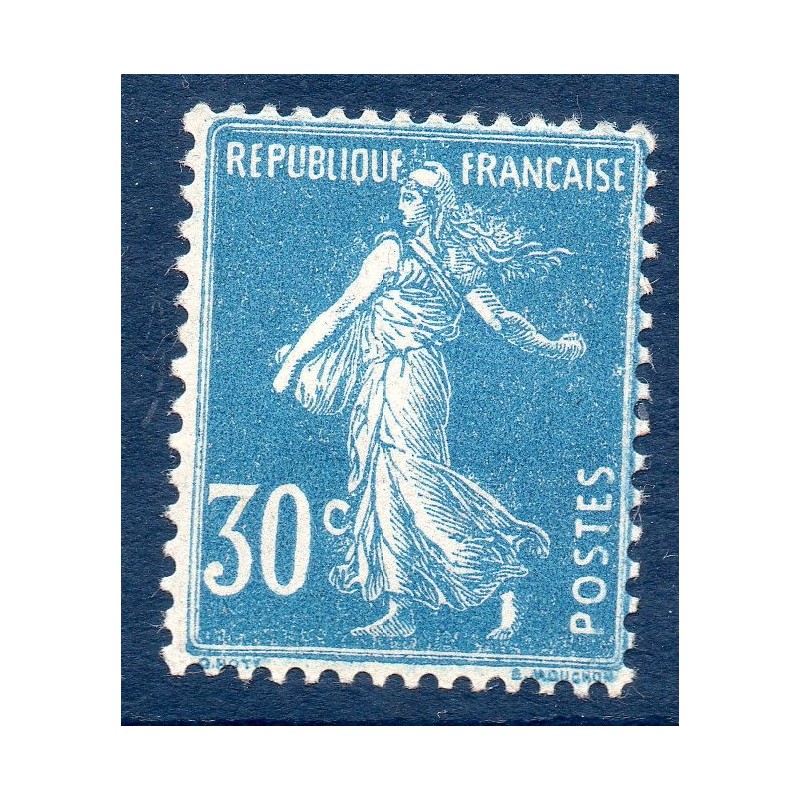 Timbre France Yvert No 192 Semeuse fond plein 30 ct bleu neuf **