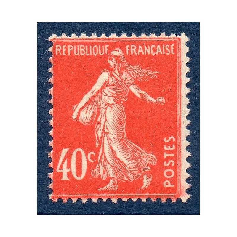 Timbre France Yvert No 194 Semeuse fond plein 40ct Vermillon neuf **