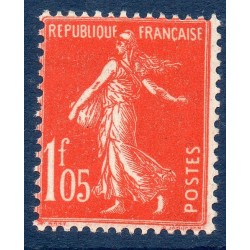 Timbre France Yvert No 195 Semeuse fond plein 1.05fr Vermillon neuf **