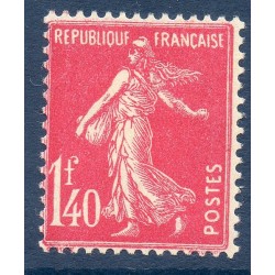 Timbre France Yvert No 196 Semeuse fond plein 1.40fr Rose neuf **