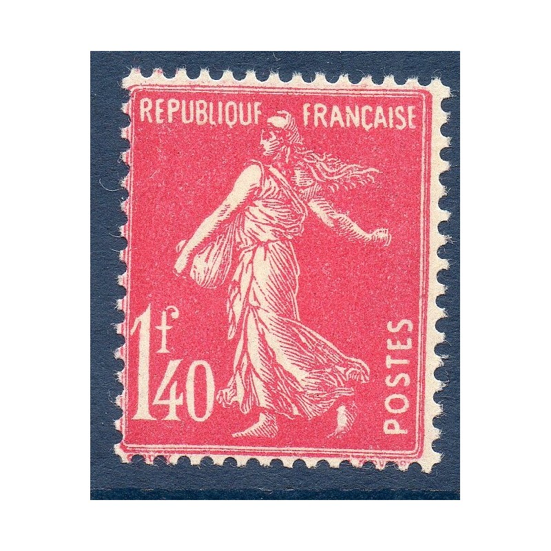 Timbre France Yvert No 196 Semeuse fond plein 1.40fr Rose neuf **