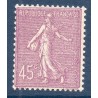 Timbre France Yvert No 197 Semeuse lignée 45ct lilas neuf **