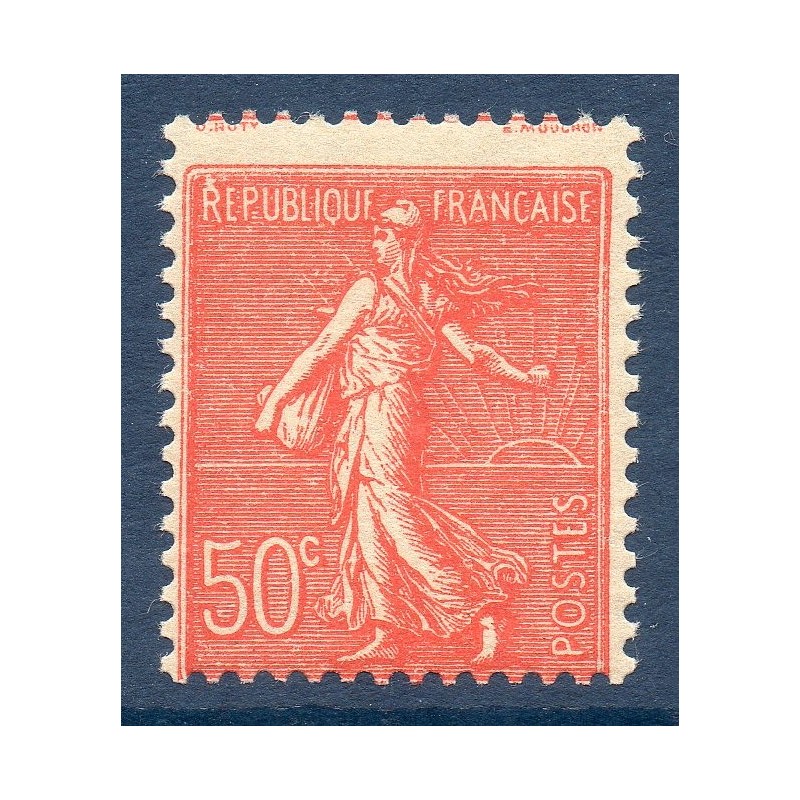 Timbre France Yvert No 199 Semeuse lignée 50ct rouge neuf **