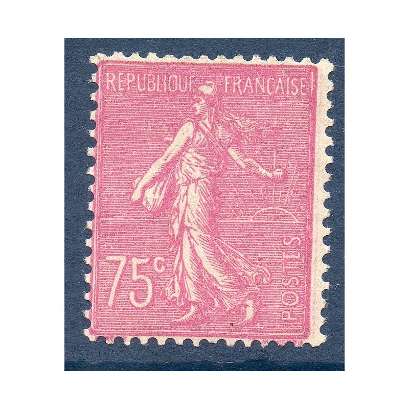 Timbre France Yvert No 202 Semeuse lignée 75ct Lilas Rose neuf **