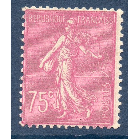 Timbre France Yvert No 202 Semeuse lignée 75ct Lilas Rose neuf **