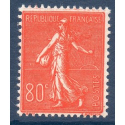 Timbre France Yvert No 203 Semeuse lignée 80ct Rouge neuf **