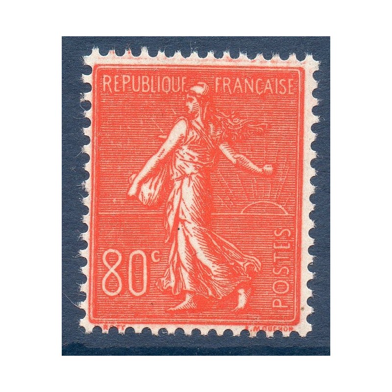 Timbre France Yvert No 203 Semeuse lignée 80ct Rouge neuf **