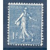 Timbre France Yvert No 205 Semeuse lignée 1 fr bleu neuf **