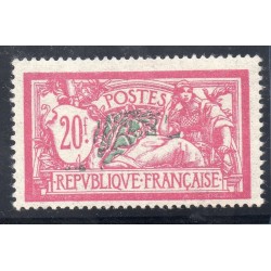 Timbre France Yvert No 208 merson 20 francs lilas rose et vert bleu neuf  **