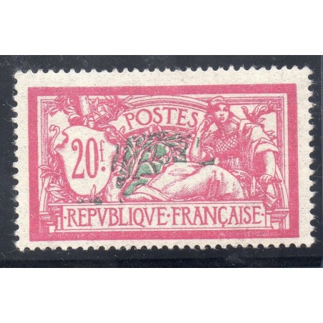 Timbre France Yvert No 208 merson 20 francs lilas rose et vert bleu neuf  **