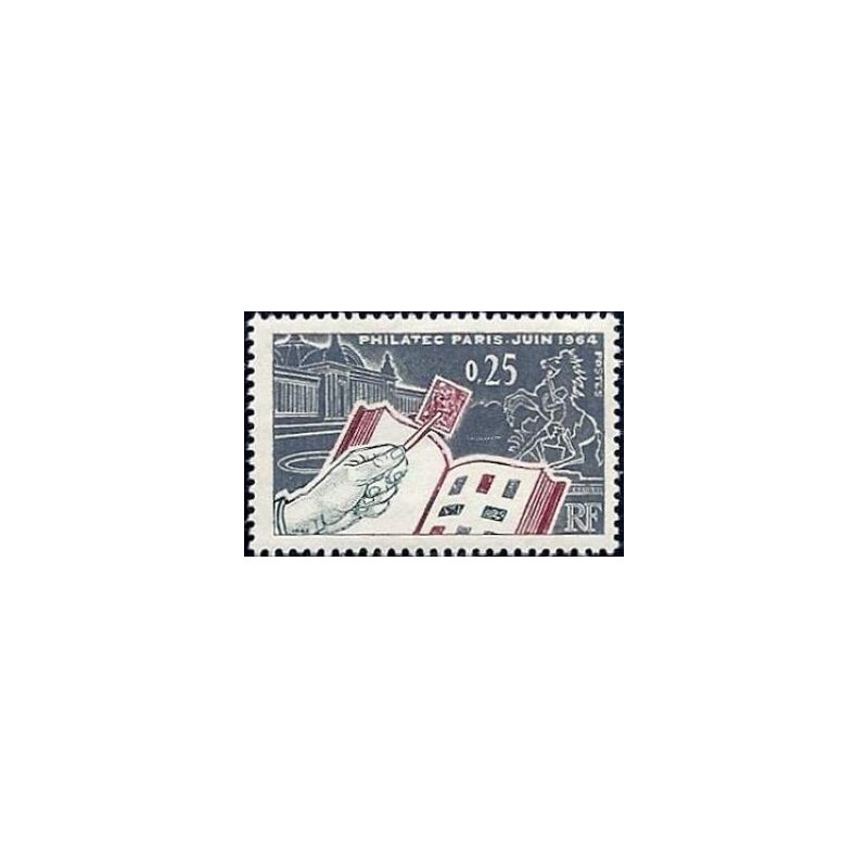 Timbre France Yvert No 1403 Exposition Philatec 1964