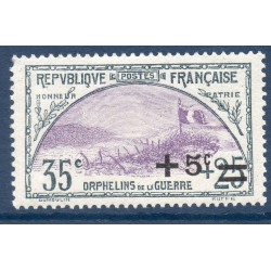 Timbre France Yvert No 166 Orphelins de la guerre surchargé neuf **