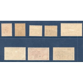 Timbre France Yvert No 162-169 Orphelins de la guerre surchargé neuf * avec charnière