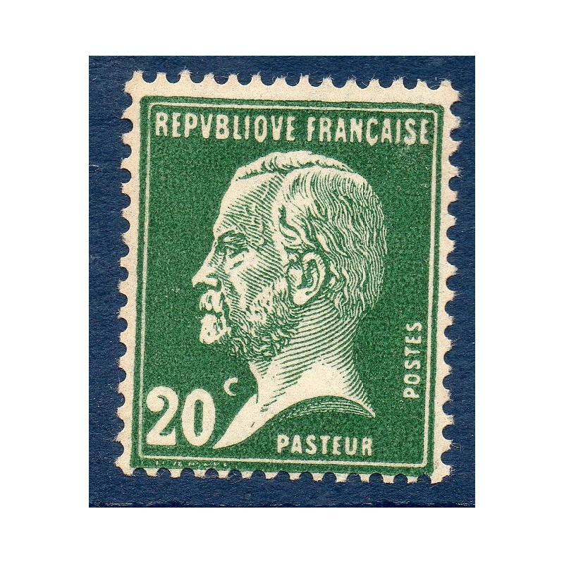 Timbre France Yvert No 172 Pasteur 20 vert neuf **