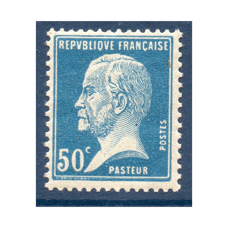 Timbre France Yvert No 176 Pasteur 50 bleu neuf **