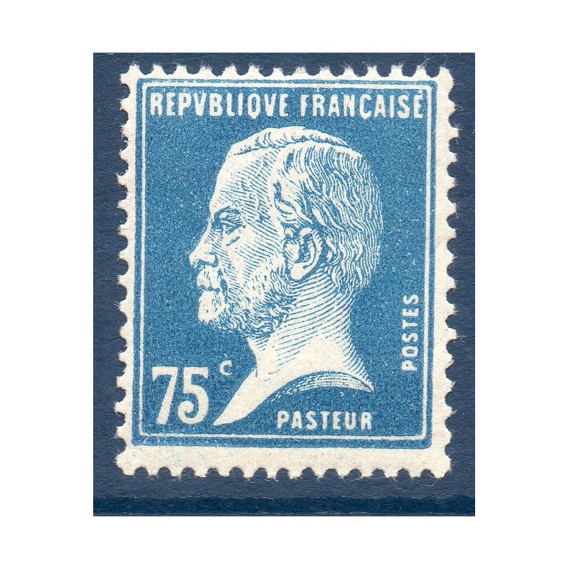 Timbre France Yvert No 177 Pasteur 75 bleu neuf **