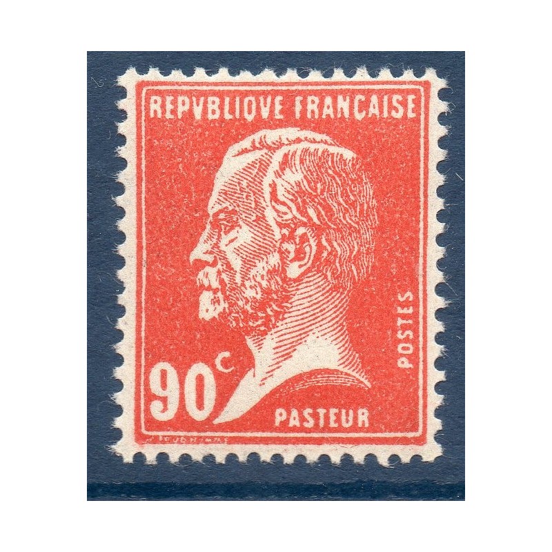 Timbre France Yvert No 178 Pasteur 90 rouge neuf **