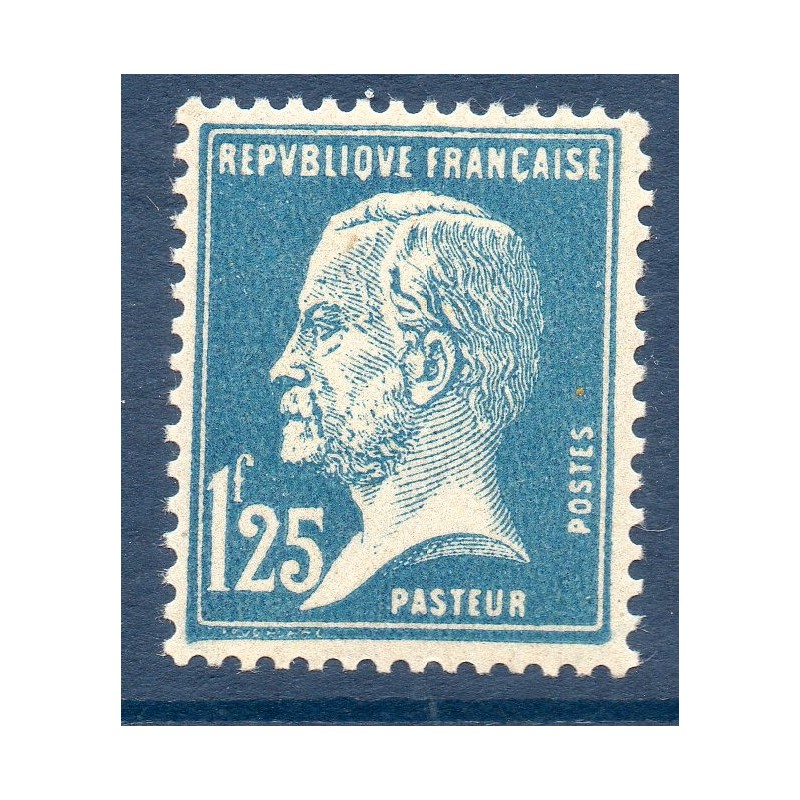 Timbre France Yvert No 180 Pasteur 1.25 Franc bleu neuf **