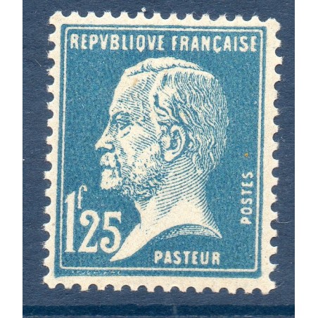 Timbre France Yvert No 180 Pasteur 1.25 Franc bleu neuf **