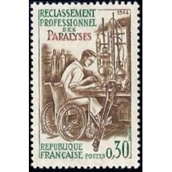 Timbre France Yvert No 1405 Paralysés, reclassement professionnel