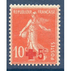 Timbre France Yvert No 146 semeuse croix rouge neuf **